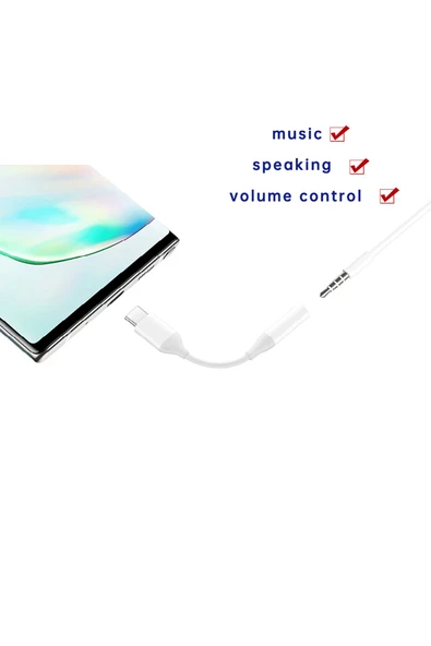 Samsung A53 - A54 - A54 Uyumlu Kulaklık Dönüştürücüsü Type C Çevirici - Resim 6