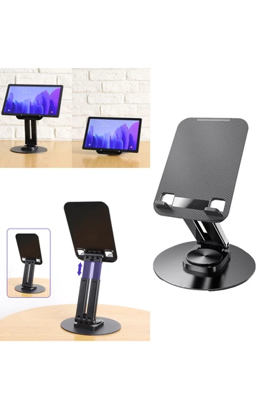 Masaüstü Tablet Standı Büyük Boy Tablet Tutucu Metal - 3