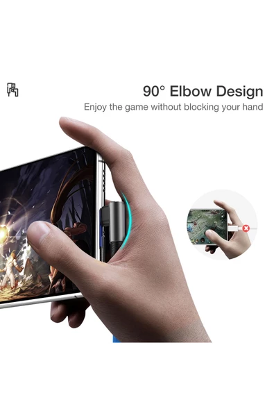 3 Metre Oyuncu Şarj Kablosu iPhone Uyumlu Uzun 3A 3m USB - Ligtning - 2