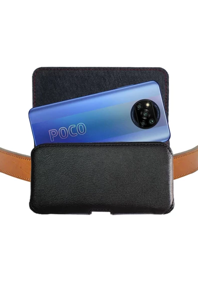 Poco X3 Pro  Uyumlu Kılıfı - Bel Kemer Kılıfı Kapaklı Mıknatıslı