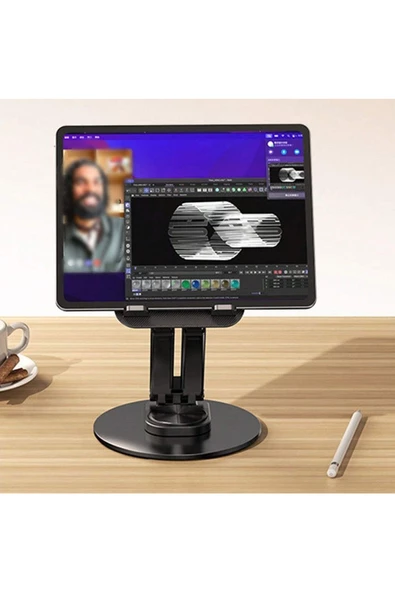 Masaüstü Tablet Standı Büyük Boy Tablet Tutucu Metal - 6