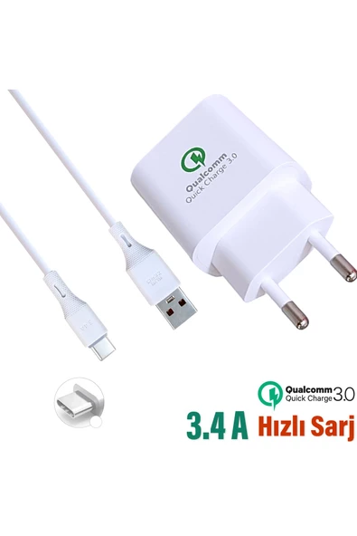 Samsung Galaxy A40 Şarj Aleti ve Type C Kablo  HIZLI Şarj Cihazı - Resim 2