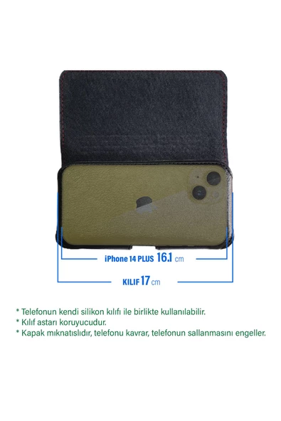 iPhone 14 Plus Kemer Kılıfı | Kemere Takılan Kılıf - Resim 2