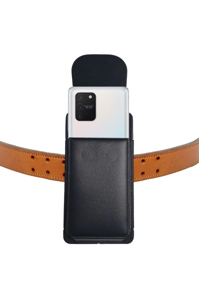 Samsung Galaxy S10 Lite Uyumlu Kılıf Kapak - Bel Kemer Kılıf Suni Deri ürün görseli