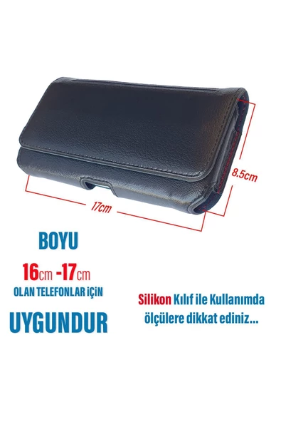 iPhone 12 Pro Max 13 Pro Max 14 Pro Max 14 Plus  Uyumlu Bele Takılan Kılıf ile Kullanım 17cm - Resim 4