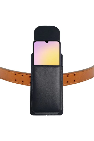 Samsung A21S Uyumlu Kılıfı  Bel Kemer Kılıfı Suni Deri Kapaklı ürün görseli