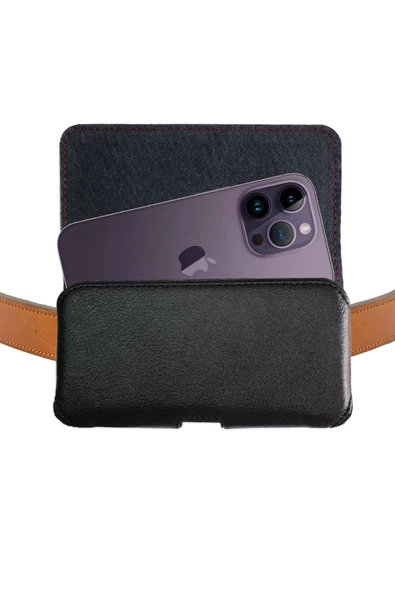 iPhone 14 Pro Kılıfı Kemer Kılıf   Kemere Takılan Bel Kılıfı