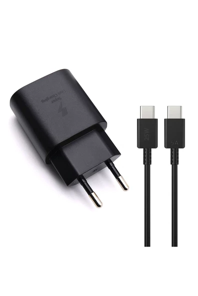 Samsung Galaxy M52 5G Uyumlu Hızlı Şarj Cihazı Type-C 25W PD 5A Kablo ve Adaptör - 4