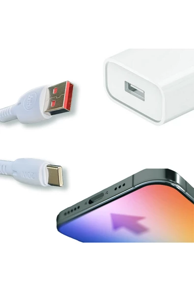 Samsung Galaxy M14 5G Şarj Kablosu 3.4A 20W HIZLI Şarj Aleti Kablosu - Resim 2