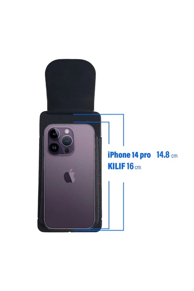 iPhone 14 Pro Kılıfı Kemer Kılıf Uyumlu Kemere Takılan Bel Kılıfı - Resim 2