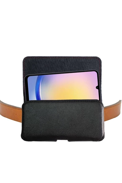 Samsung M11 Uyumlu Bel Kemere Takılan Kılıf Kapaklı Suni Deri Kemer Kılıfı ürün görseli