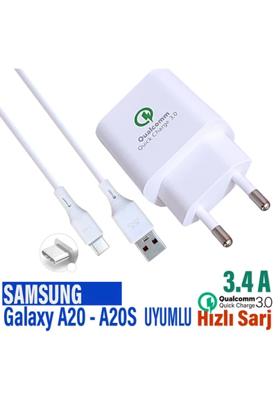 Samsung Galaxy A20 Hızlı Şarj Tyepc Samsung A20s Şarj Aleti Type-C