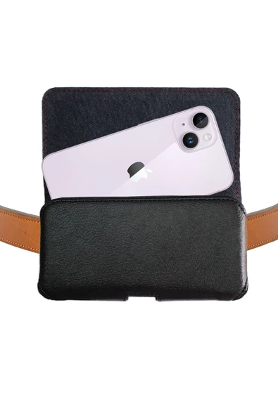 iPhone 14 Uyumlu Kemer Kılıfı  Kemere Takılan Kapaklı Kılıf ürün görseli