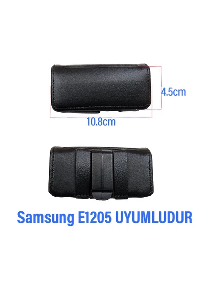Samsung E1205 Kılıfı  Tuşlu Telefon Bele Takılan Kemer Kılıfı - Resim 2