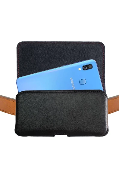 Samsung Galaxy A40 Bele Takılan Kemer Kılıf  Suni Deri Kapaklı Mıknatıslı ürün görseli