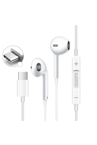 Samsung S21 - S21 FE - S21 Ultra - S21 Plus Kulaklık Kablolu Type C Mikrofonlu Kulaklık - Resim 3