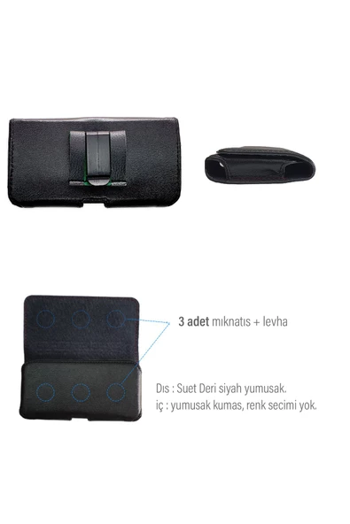 iPhone 14 Pro Max Kılıf Kemer Kılıfı Kapaklı Mıknatıslı Bel Kılıf - Resim 3