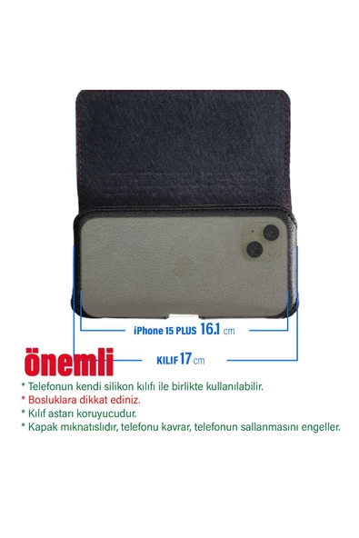 iPhone 15 Plus Uyumlu Kılıfı Kemere Takılan Kılıf Kemer Kılıfı - Resim 2
