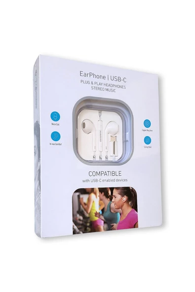 Samsung S23 - S23 FE - S23 Ultra - S23 Plus Kulaklık Kablolu Type-C Mikrofonlu - 2