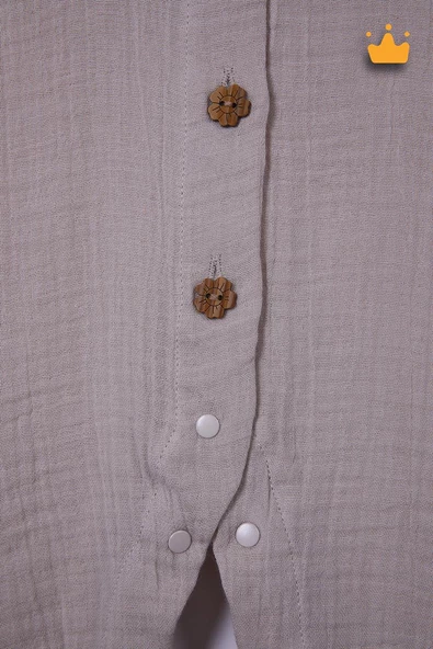 Begi %100 Pamuk Müslin Kız Bebek Fırfırlı Uzun Kollu Çıtçıtlı Tulum 22402 - 9