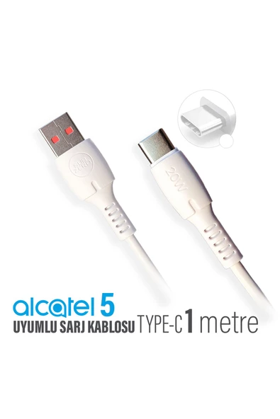 Alcatel 5 Şarj Kablosu 1 Metre Type-C