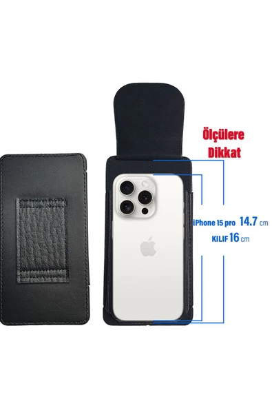 iPhone 15 Pro  Uyumlu Kemer Kılıfı Bele Takılan Kemer Kılıf iPhone 15 Pro Uyumlu - Resim 2
