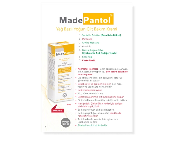 Madepantol Yağ Bazlı Yoğun Cilt Bakım Kremi 50 Ml - 2