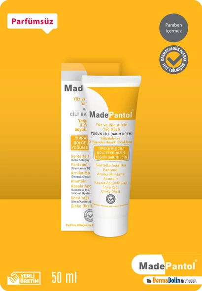 Madepantol Yağ Bazlı Yoğun Cilt Bakım Kremi 50 Ml