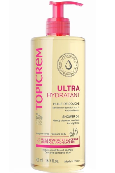 TOPICREM Ultra Hydratant Huile De Douche 500 ml - Duş Yağı