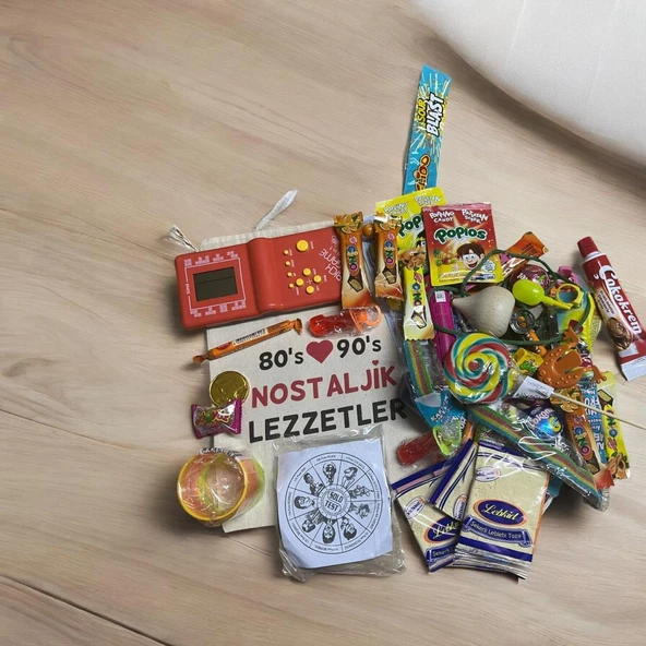 Kese Kırmızı Tetrisli Nostaljik Hediye Paketi 80'ler 90'lar - 2
