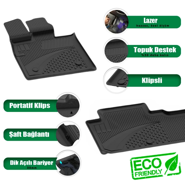 BYD Seal U 2024+ Uyumlu SAHLER Araca Özel 4.5D Havuzlu Oto Paspas - Seal - Resim 2