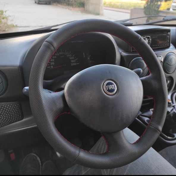 Fiat Doblo 2005-2010 Araca Özel Direksiyon Kılıfı (noktalı Düz) - Resim 2