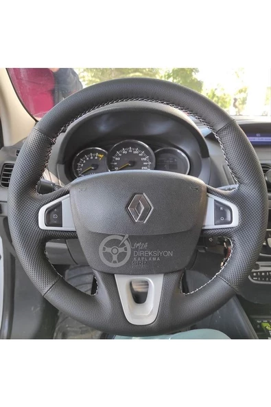 Renault Megane 3 Araca Özel Direksiyon Kılıfı Derisi Olan Araçlara Uyumludur ürün görseli