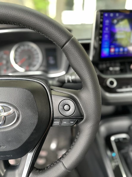 Toyota Corolla 2020-2024 Araca Özel Direksiyon Kılıfı (Düz Klasik Model) - Resim 5