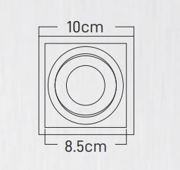 Maxled MX-2056 Kare Spot PC Boş Kasa Beyaz - Resim 2