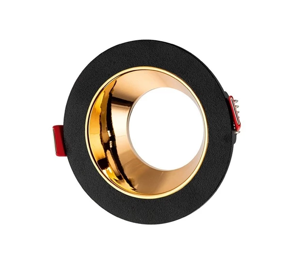Maxled Sıva Altı GU-10 Duylu Siyah Gold Yuvarlak Dekoratif Spot Kasa MX-2002
