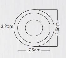 Maxled Sıva Altı GU-10 Duylu Beyaz Gold Yuvarlak Dekoratif Spot Kasa MX-2008 - Resim 2