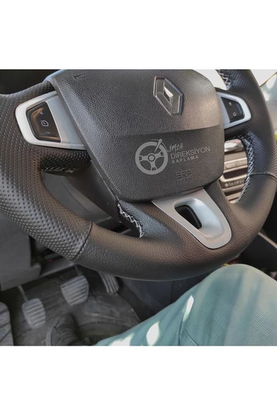 Renault Megane 3 Araca Özel Direksiyon Kılıfı Derisi Olan Araçlara Uyumludur - Resim 7