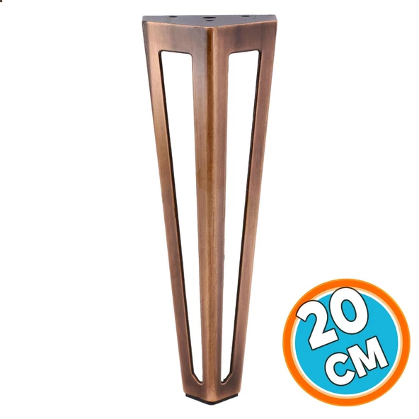 Mobilya Koltuk Konsol Tv Ünite Masa Ayağı Metal Ayakları 20 Cm Antik Bakır ürün görseli