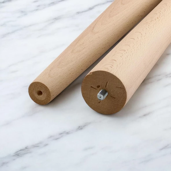 Ahşap Mobilya Ayağı 4 Adet Aparatlı 50 cm Sehpa Zigon Orta Masa Puf Tabure Tv Ünitesi Ayakları M8 - 8