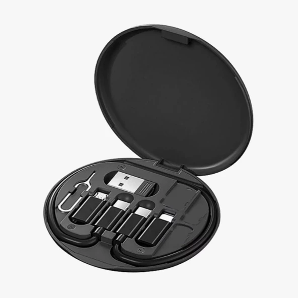 Şarj Kablosu Seti 5'i 1 arada Seyahat Kablo Seti USB Type-C 60w Destekli Kablo Kutusu - Resim 4