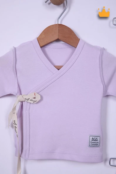 Babyhola Prematüre Serisi 48cm Hastane Çıkışı Kruvaze Üst Patikli Alt Önlük Bere %100 Pamuk 4'lü Takım 22415 - 6