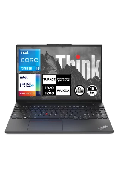 Lenovo ThinkPad E16 i5-1335U 24GB 1TB+512GB SSD 16" WUXGA W11P Taşınabilir Bilgisayar 21JN0005TX 030