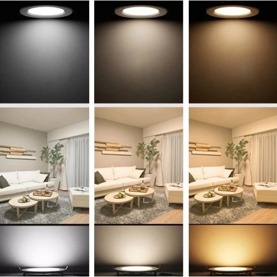 Maxled 3W Siyah Kasa Yuvarlak Sıva Altı Led Panel 6500K Beyaz MX-1016 - 4