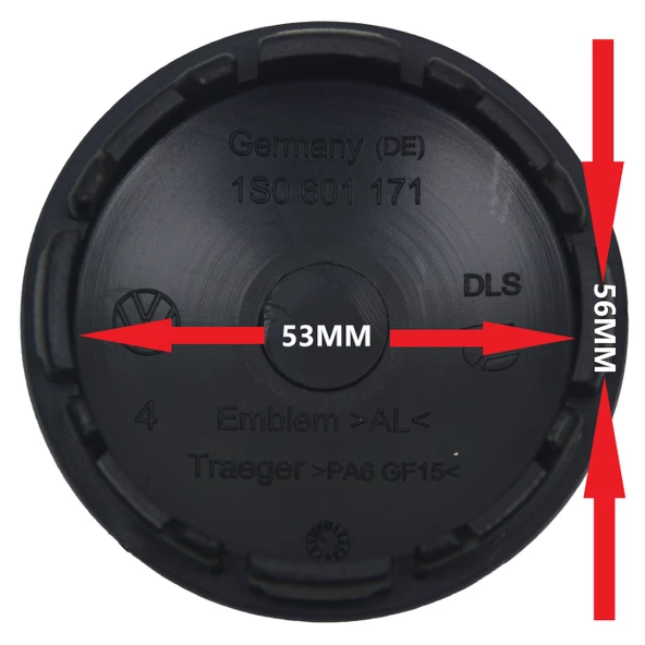 Volkswagen 56mm Yeni Tip Jant Göbeği - 3