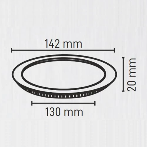 Maxled 9W Siyah Kasa Yuvarlak Sıva Altı Led Panel 6500K Beyaz - Resim 2