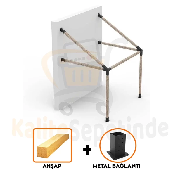 BAHÇE AHŞAP KAMELYA ÇARDAK YAPI SETİ KOMPLE SET