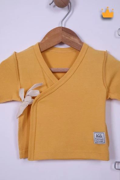 Babyhola Prematüre Serisi 45cm Hastane Çıkışı Kruvaze Üst Patikli Alt Önlük Bere %100 Pamuk 4'lü Takım 22415 - 8