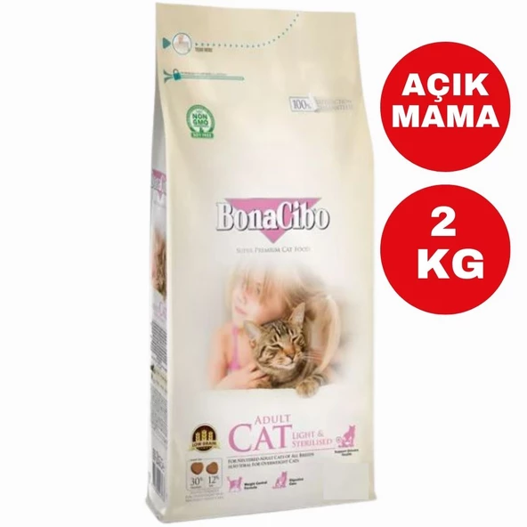 BonaCibo Kısır Kediler Tavuklu Açık Yetişkin Kedi Maması 2KG