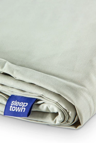 Sleeptown Celia Pamuk Luxury Yıkanabilir Mevsimlik Otel Nevresimi Çift Kişilik Nevresim- Mint Yeşili - 2